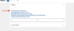 Edit Sidebar via the WordPress Customizer