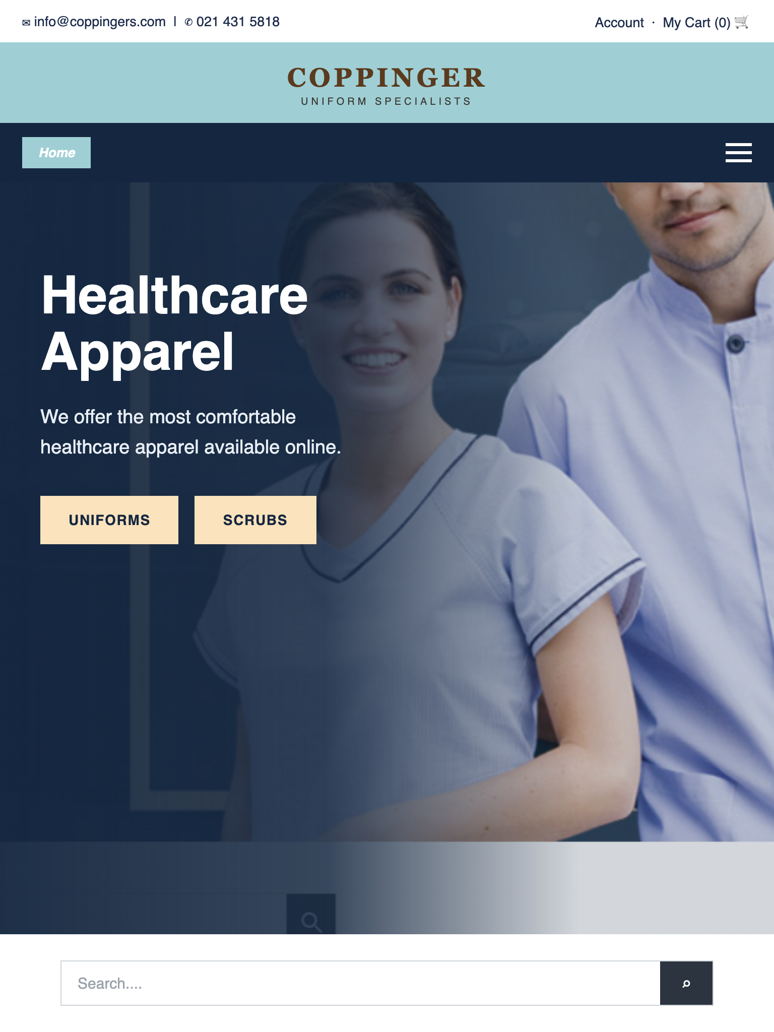 Coppinger Uniform Specialists online store