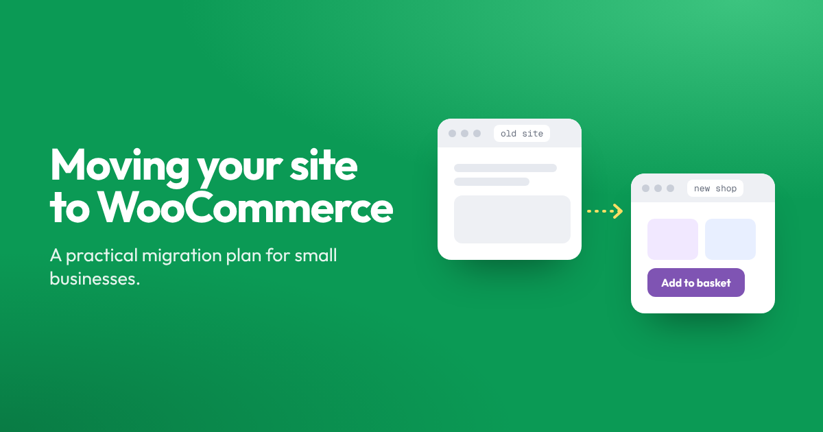 Featured illustration for How to Migrate Your Small Business Website to WooCommerce